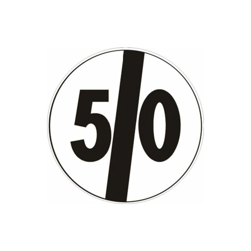 Image of 3g Italia - Segnale in lamiera cartello stradale disco d.60 fine limitazione di velocità figura ii 71 art.119 classe 1