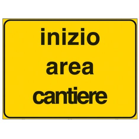 Segnale Inizio Area Cantiere Figura 2107 cm. 60X40