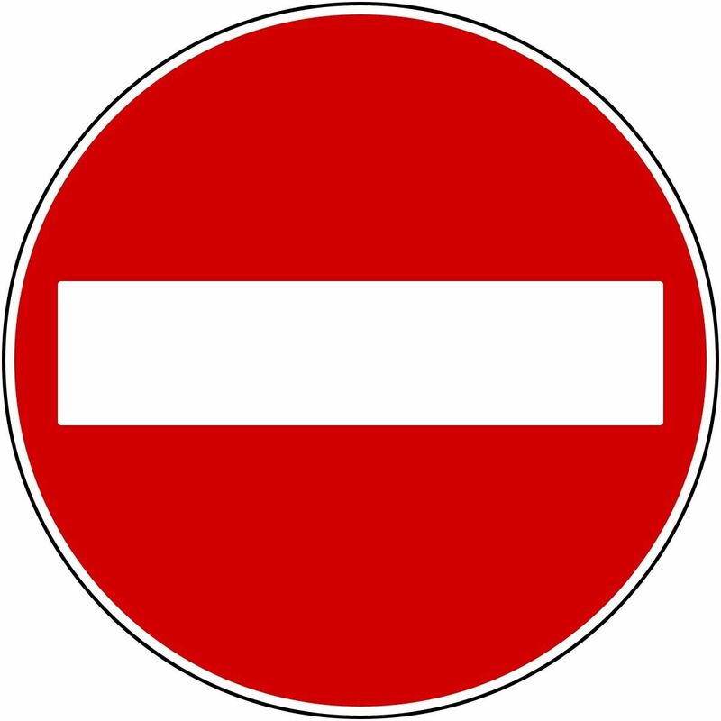 Image of Segnale stradale cartello di divieto di accesso senso vietato d 60cm in lamiera