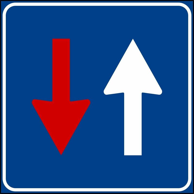 Image of Iacuzzo - Segnale stradale cartello diritto di precedenza nei sensi unici 60cm in lamiera