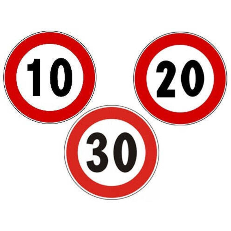 Autocollant Vinyle 'LIMITATION 10 KM/H' - Dimension 10 Cm, Pour Véhicule (voiture, Moto, Utilitaire)