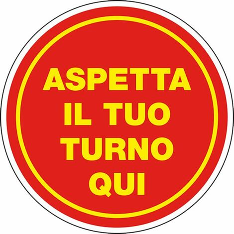 Segnaletica adesiva Covid-19 aspetta il turno
