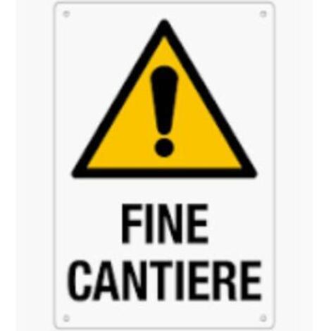 SEGNALETICA CANTIERE 40X60CM """FINE CANTIERE""" POLIONDA