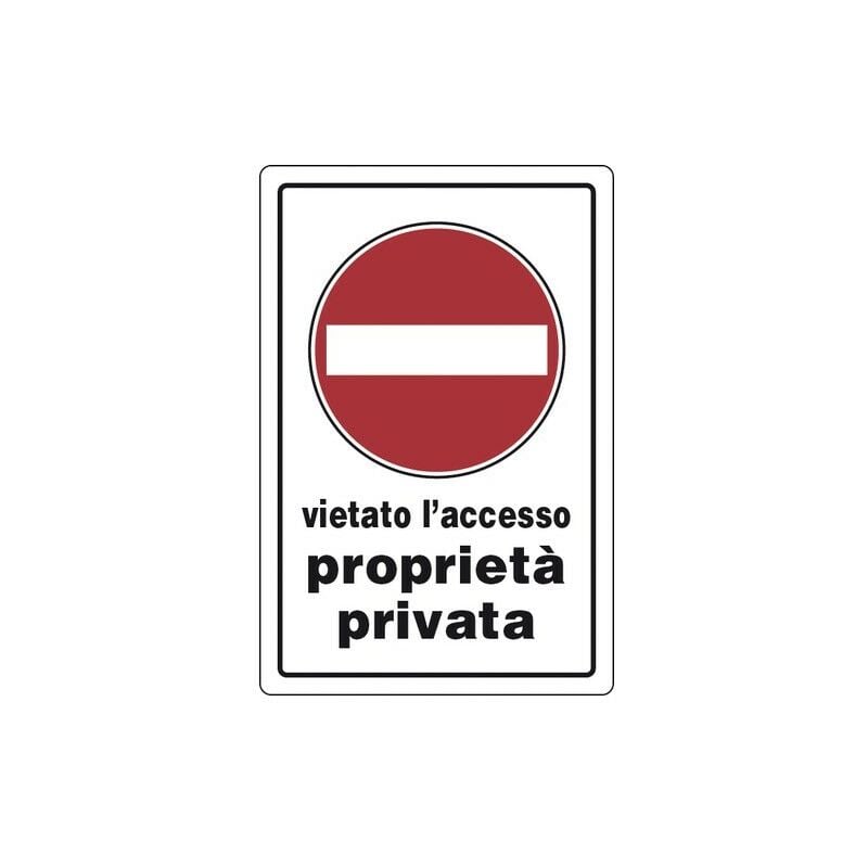 Image of Vietato l'accesso proprieta' privata segnaletica linea privata Plastica 30X20