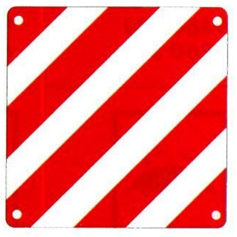 SEGNALETICA TRASPORTI 50X50CM """CARICO SPORGENTE""" ALLUMINIO OMOLOGATO