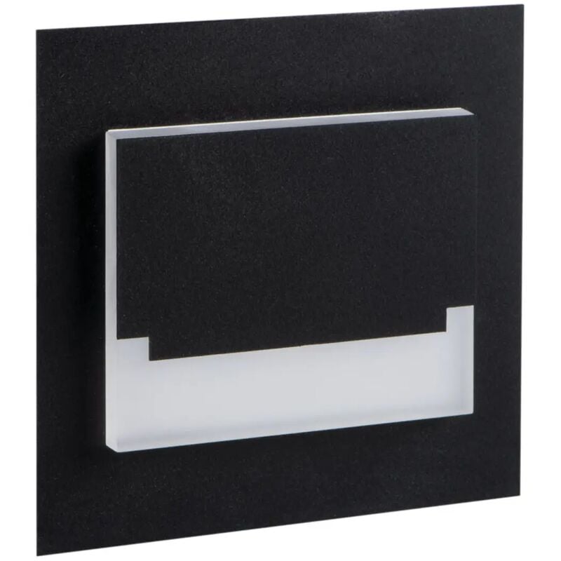 Segnapasso a led sabik nero bianco naturale 0,80 watt quadrato