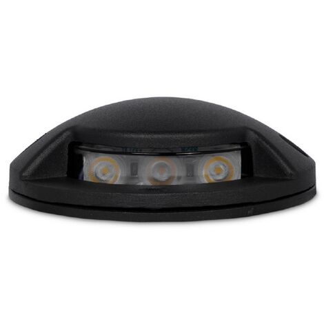 Segnapasso calpestabile Led 12V 3W da incasso Rotondo Singola emissione Nero IP65 Bianco neutro 4000K Wisdom
