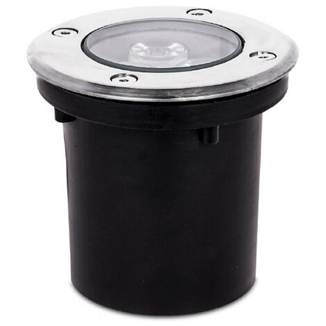 Segnapasso carrabile Led 3W da incasso Rotondo Argento satinato IP65 Bianco caldo 3000K Wisdom