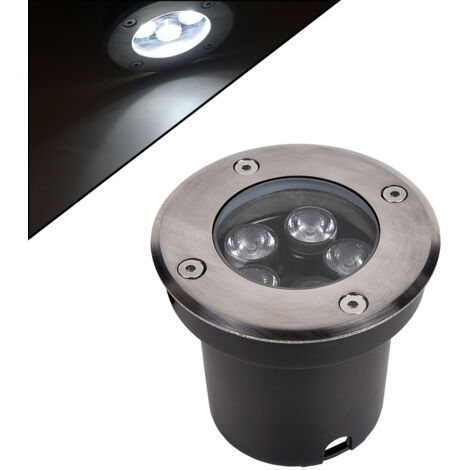 Segnapasso carrabile Led 5W da incasso Rotondo Argento satinato IP65 Bianco freddo 6000K Wisdom