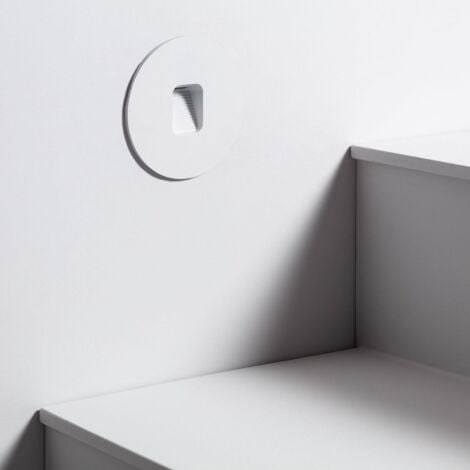 Segnapasso da Esterno LED 2W Circolare Alluminio Bianco Grasset Bianco Caldo  2700K