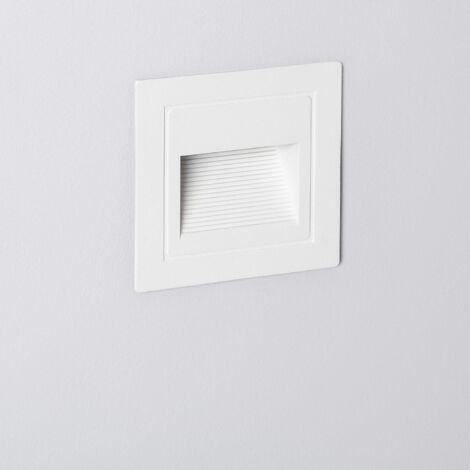 Segnapasso da Esterno LED 3W da Incasso a Parete Quadrato Bianco Wabi  Bianco Naturale  4000K