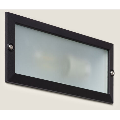 Segnapasso da Incasso a Parete per Lampadina E27 Nero