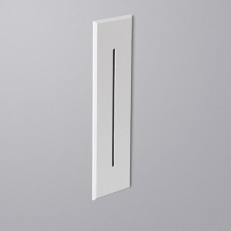 Segnapasso da Parete LED in Alluminio Rettangolare Per Esterni Lineare Wabi Bianco Bianco Caldo  2700K