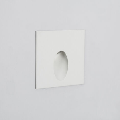 Segnapasso Esterni LED 3W Incasso Parete Quadrado Bianco Ellis Bianco Caldo  2700K