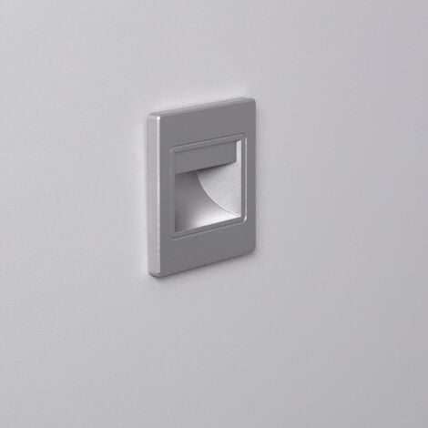 Segnapasso LED 1.5W a Incasso Parete Grigio Randy 4000K Bianco Naturale