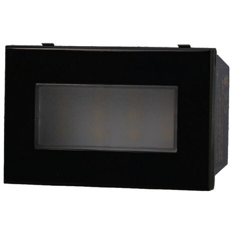 Segnapasso Led 3 moduli 2,4W da incasso per scatola 503 nero IP20 Bianco freddo 6000K compatibile BTicino Axolute