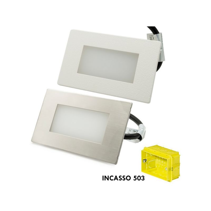 Image of Segnapasso Led 3W IP65 da incasso per scatola 503 Bianco Neutro 4000K