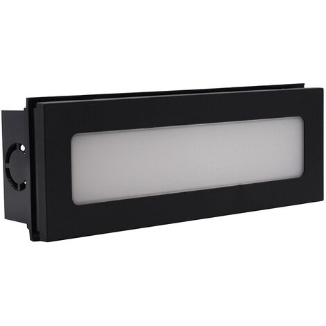 SEGNAPASSO LED 6W 220V IP65 NERO OPACO INCASSO LUCE SWITCH 3000K-4200K-6400K