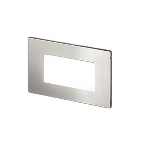 Segnapasso led con placche gea luce 2w 3000k bianco nickel - ges811