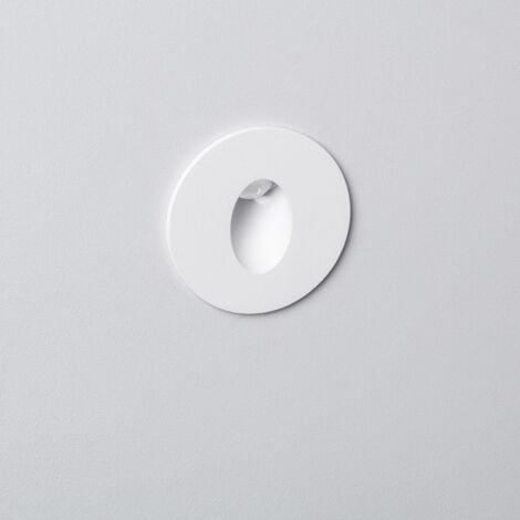 Segnapasso LED da Incasso a Parete Circolare Bianco Adam 3000K Bianco Caldo