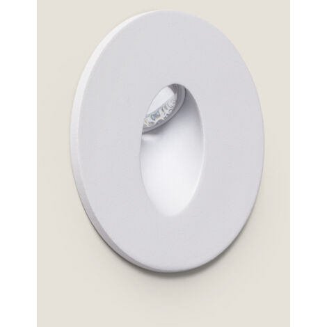 Segnapasso LED da Incasso Parete Circolare Adam 3000K Bianco Bianco Caldo