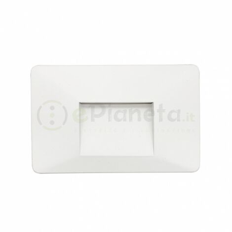 Segnapasso led incasso 3W per cassetta scatola 503 220V applique luce lampada parete bianco nero  Bianco - 6500k