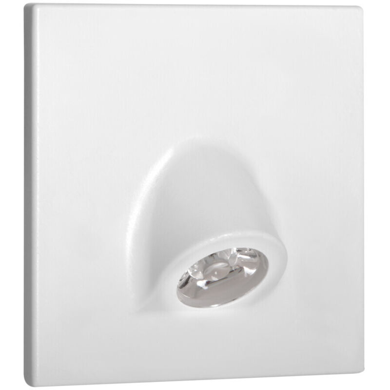 Segnapasso led mefis scale quadrato 0,70 watt bianco caldo bianco foro 60 mm