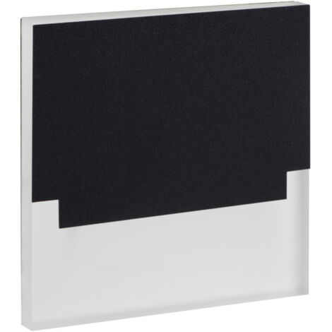 segnapasso led sabik scala quadrato 12 volt bianco naturale nero senza 0,80 watt