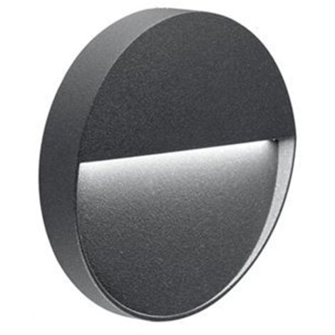 Segnapasso Moderno Geo Round Alluminio Grafite 3W Led 3000K