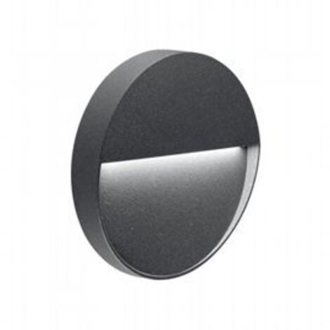 Segnapasso Moderno Geo Round Alluminio Grafite 3W Led 4000K