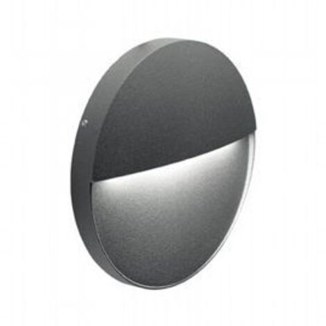 Segnapasso Moderno Geo Round Alluminio Grafite 6W Led 3000K