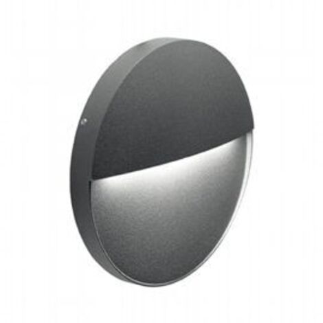 Segnapasso Moderno Geo Round Alluminio Grafite 6W Led 4000K