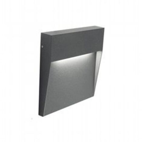Segnapasso Moderno Geo Square Alluminio Grafite 3W Led 3000K