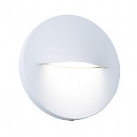 Segnapasso Tondo Moderno Open Alluminio Bianco 3W Led 3000K