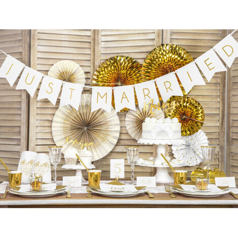 Segnaposto a forma di cuore, oro, 2,5 cm (1 confezione / 10 pezzi)