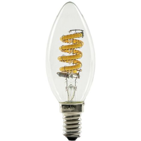 Segula 55300 LED CEE G (A - G) E14 forme de flamme 3.3 W = 21 W ambré (Ø x L) 35 mm x 100 mm 1 pc(s)