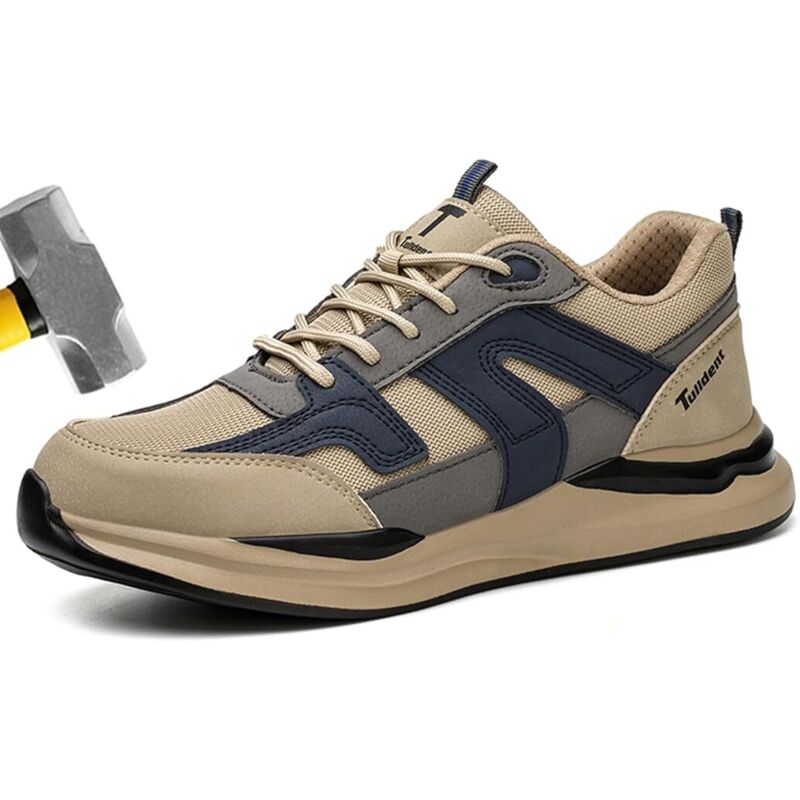 Seguridad en el lugar de trabajo Anti-rotura Puntera de acero Construcción Anti-pinchazos Aire transpirable Zapatillas ligeras-43