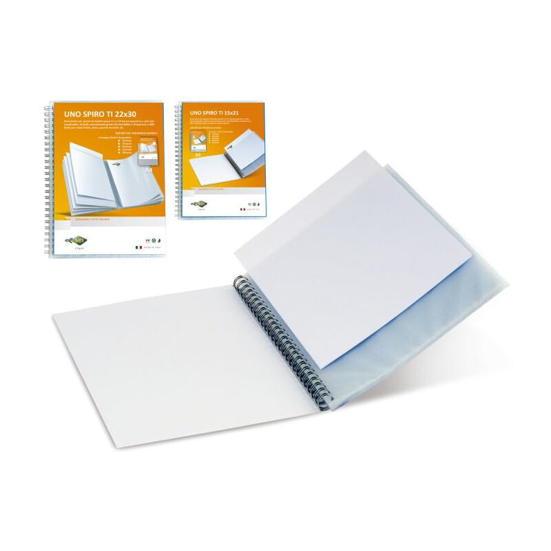 Uno spiro ti portalistini in pp 300X220 mm A4 40