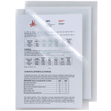 SEI Rota 662303 foglio di protezione 210 x 297 mm (A4) Polipropilene (PP) 600 pz