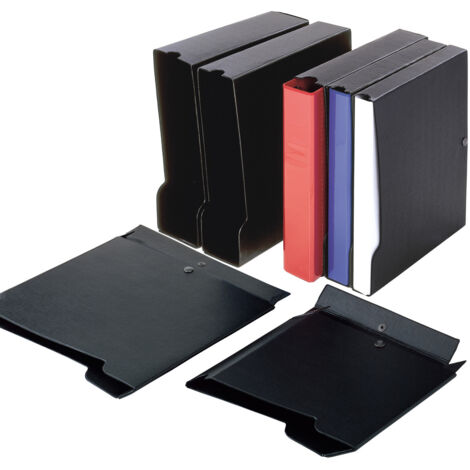 SEI Rota Custodie 50 A4 scatola per la conservazione di documenti Cartoncino, Cloruro di polivinile (PVC) Nero