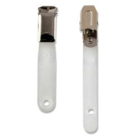 SEI Rota Pinzette Pass Clip per badge Metallico, Bianco 100 pz
