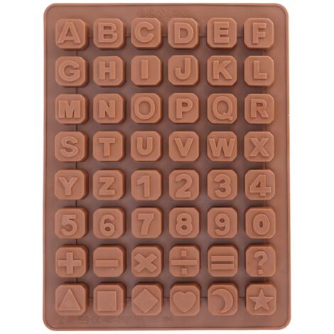 Seifenprofis 48 lettere A-Z numeri caratteri speciali dadi - stampo in silicone stampo per sapone Stampo per cioccolato 24  18  1,5 cm