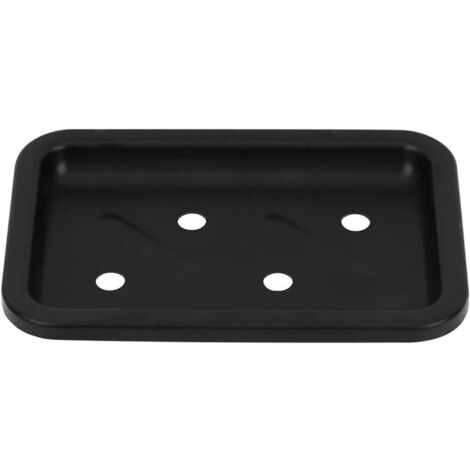 Seifenschale (1 Stück), Seifenhalter aus schwarzem Metall, Seifenschale aus Aluminium, Seifenablage, Seifenschale, Badezimmeraccessoires, Wandseifenbox