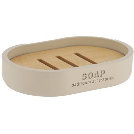 Seifenschale polyresin - beige bambus - Tendance