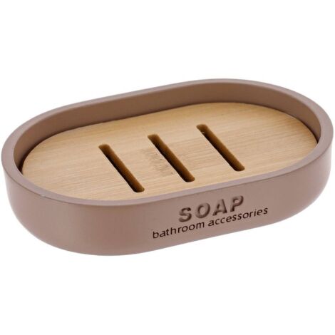 Seifenschale polyresin - cappuccino bambus - Tendance