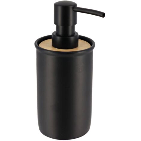 Seifenspender aus bambus-polyresin 260 ml - schwarz - Tendance