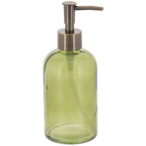 Seifenspender aus glas 410ml - olivgrün - Tendance