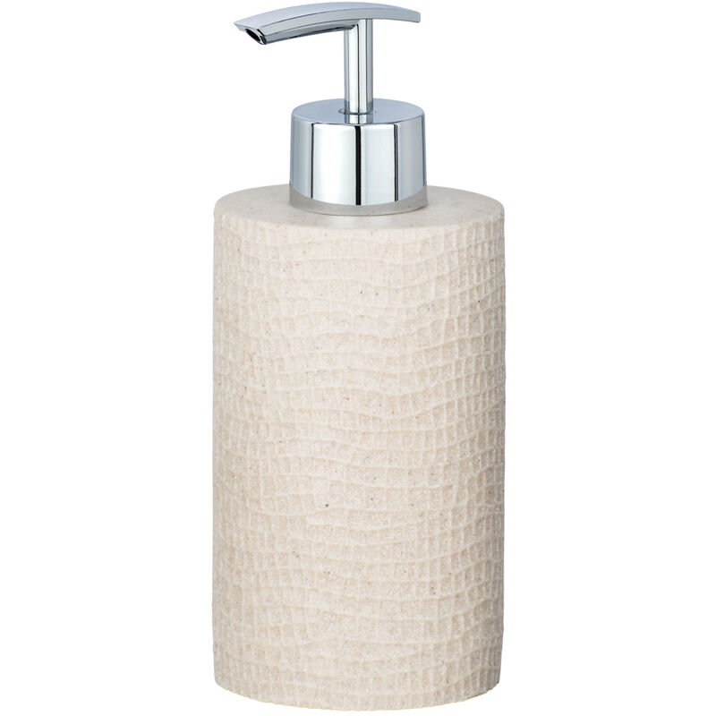 

WENKO Dispensador de jabón líquido dosificador baño cocina Peanut beige 240 ml