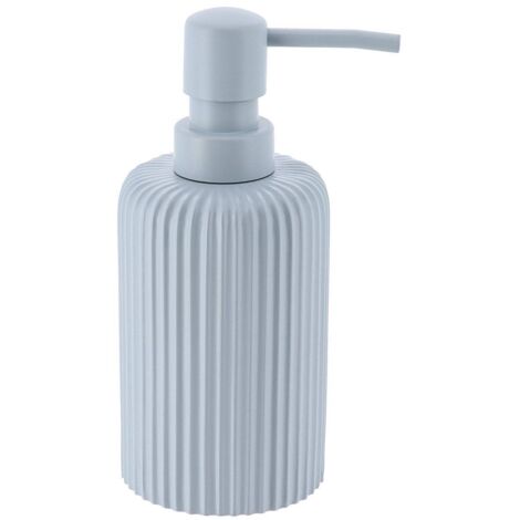 Seifenspender rund gestriegelt polyresin 230 ml - hellblau - Tendance