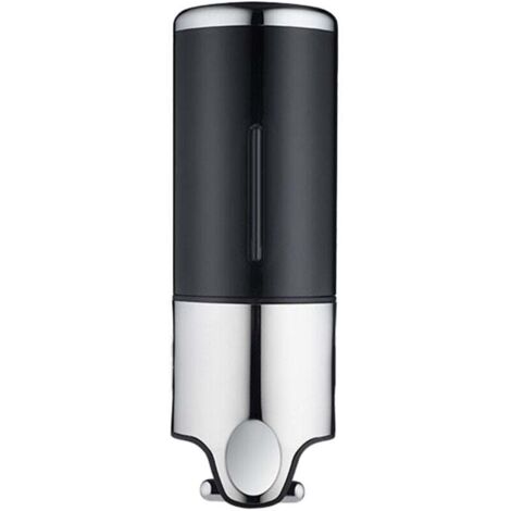 Seifenspender zur Wandmontage, manueller Flüssigseifenspender zum Aufhängen für Küche, Hotel, Shampoo, Spülung, Duschgel, 500 ml, Schwarz, 24 12 cm
